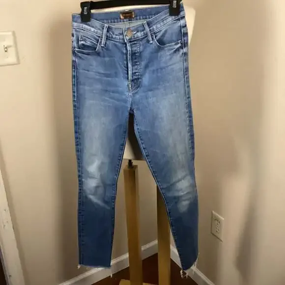 MOTHER The Looker High Rise Skinny Jeans With Frayed Hem - Picture 2 of 3